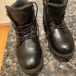 Lugz Women's 8, Black, Tie, Slip‎ resistant Ankle Boots 3641